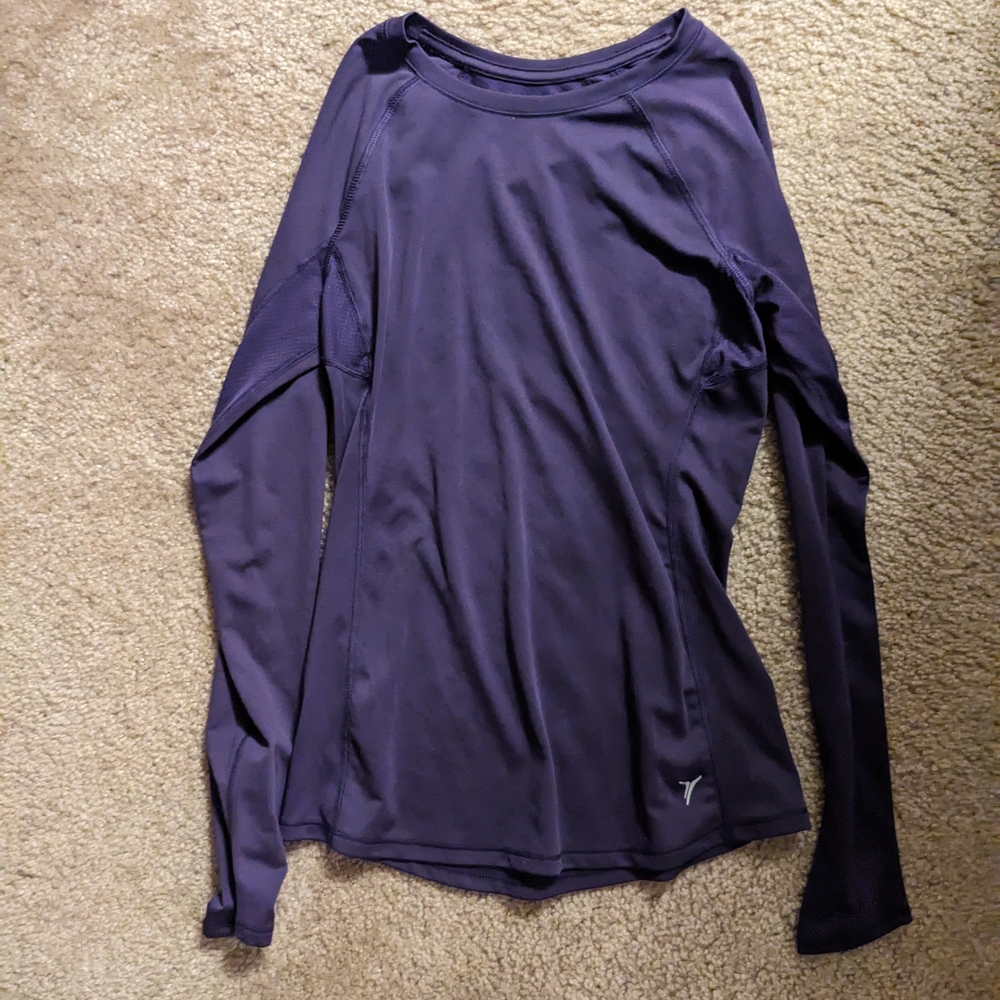 Old Navy Women's Dark Purple Long Sleeve Tee